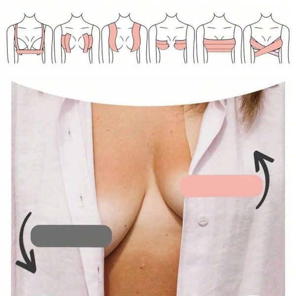 ORYGINALNA TAŚMA DO BIUSTU PUSH UP UNOSZĄCA PIERSI MODELUJĄCA TAPING 5M zdjęcie 6