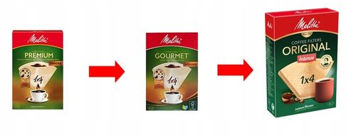Filtry papierowe do kawy 1x4 Melitta ORIGINAL INTENSE, GOURMET 240szt, na Arena.pl