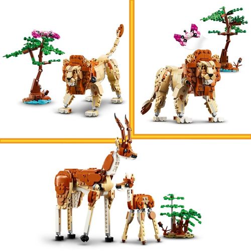 LEGO Creator 3w1 Ruchome Figurki Dzikie zwierzęta z safari 31150 Żyrafa Lew na Arena.pl