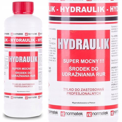 HYDRAULIK ŚRODEK DO UDRAŻNIANIA RUR W PŁYNIE 1L SKUTECZNY BARDZO MOCNY na Arena.pl