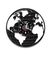 Zegar ścienny z płyty winylowej Mapa świata 103.2