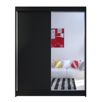 Szafa przesuwna Camino I z lustrem 150cm - CZARNY