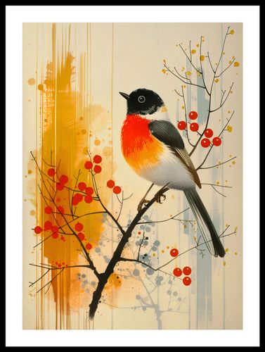 Plakat 39,5x55cm Jesienny Rudzik na Arena.pl