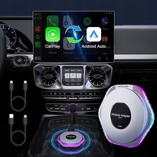 NEW Wireless Crystal Carplay AIBox Android Aut Adapter na Arena.pl