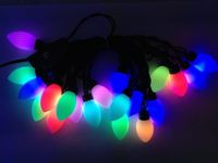 Lampki choinkowe duże świeczki jajowate kulki 20led 4mb.