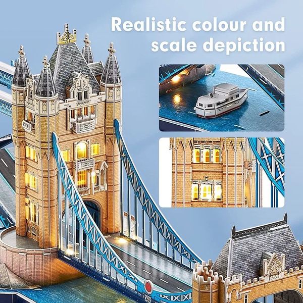 cubic fun puzzle 3d tower bridge led 5317 zdjęcie 10