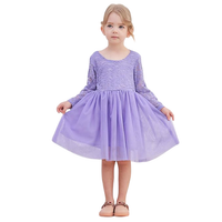 Sukienka wizytowa dziewczęca fioletowa tiul tutu koronka wesele 100 cm