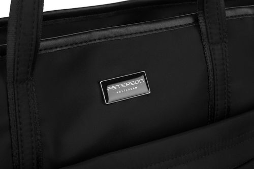 Torebka damska shopper bag czarna torba pojemna duża A4 miejska PETERSON na Arena.pl