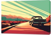 Obraz 100x70cm Droga przez Pustynię