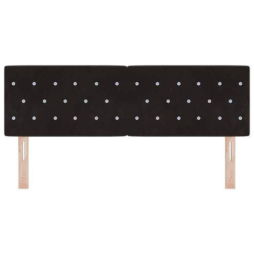 Wezgłowie Aksamitne Argyle Z zagłówkiem Czarny 140 cm Aksamit na Arena.pl