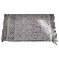 Wycieraczka dywan z frendzlami szaro-czarny 60x90c