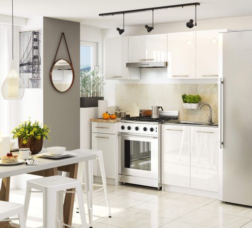 SZAFKA KUCHENNA OLIWIA 50 cm SZ1 + BLAT BIAŁA / BIAŁY POŁYSK na Arena.pl