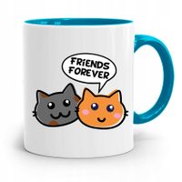 Kubek Błękitny Dla Przyjaciel Friends Forever Z Nadrukiem Ze Zdjęciem
