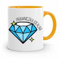 Kubek Żółty Prawnika Mecenasa Prawniczka Idealna Z Nadrukiem Ze Zdjęciem