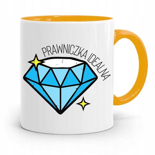 Kubek Żółty Prawnika Mecenasa Prawniczka Idealna Z Nadrukiem Ze Zdjęciem na Arena.pl