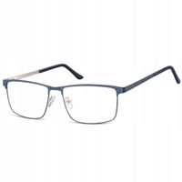 MĘSKIE Okulary stalowe prostokątne Zerówki Korekcyjne OPRAWKI Korekcyjne