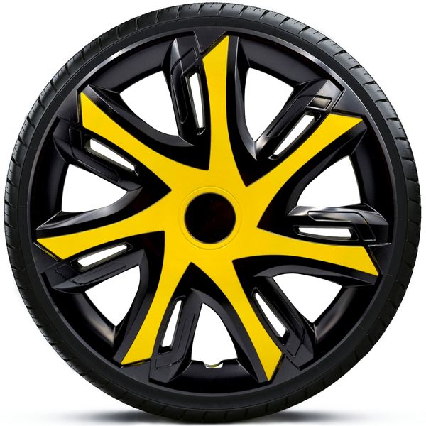 4x Kołpaki 14 ŻÓŁTE TUNING zdjęcie 1