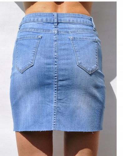 #E1157 BŁĘKITNA JEANS denim MINIÓWA SPÓDNICA M na Arena.pl