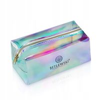 BETLEWSKI Kosmetyczka damska przezroczysta mała podóżna lekka na suwak