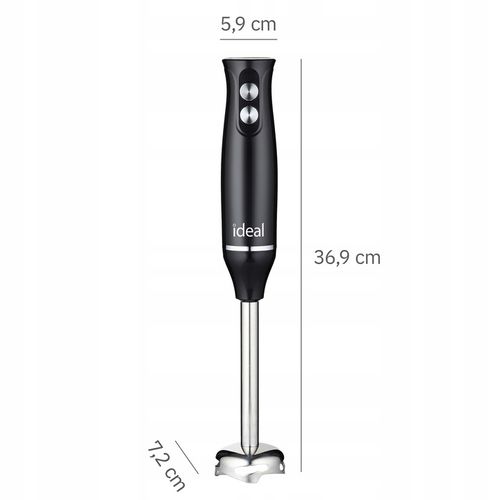 Blender ręczny Stalowe ostrza 800W Tryb PULSACYJNY Ideal IK1001 czarny na Arena.pl