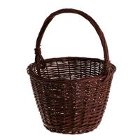 Wiklinowy kosz ogrodowy doniczka okrągły kosz na taras do ogrodu na działkę Ø33 H25/40 cm uniwersalny