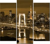 90 80CM OBRAZ T3 ELEM RAINBOW BRIDGE TOKIO DRUK ŚCIENNY