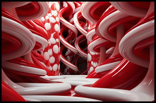 Plakat 91,5x60cm Czerwone Wiry na Arena.pl
