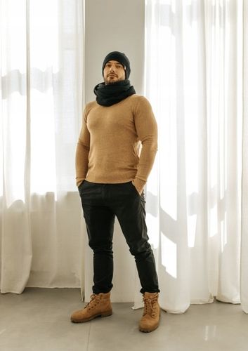 Betlewski Ciepły komin męski zimowy komfortowy wygodny materiał modny na Arena.pl