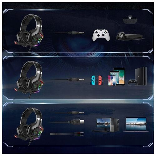 ONIKUMA K10 PRO SŁUCHAWKI GAMINGOWE Z MIKROFONEM DLA GRACZY DO GRANIA RGB na Arena.pl