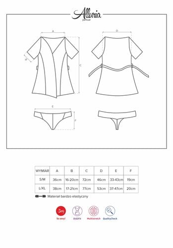 peniuar ze stringami alluria s/m obsessive na Arena.pl