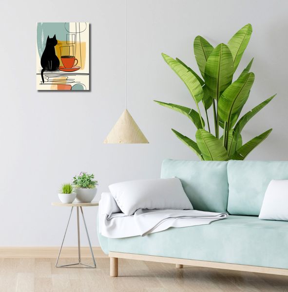 Obraz 30x40cm Kot i Kawa zdjęcie 2