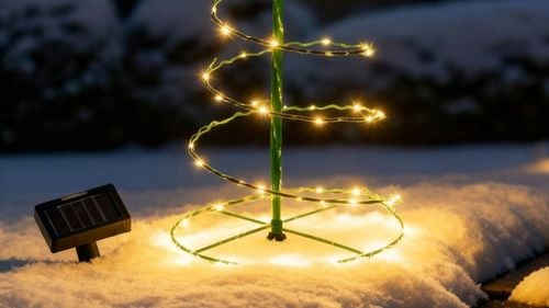 Choinka led lampki zewnętrzne ozdoba świetlna świąteczna do ogrodu 80 cm na Arena.pl