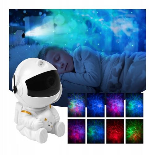 PROJEKTOR GWIAZD Lampka Nocna Astronauta Magic 20 8 TRYBÓW RGB na Arena.pl