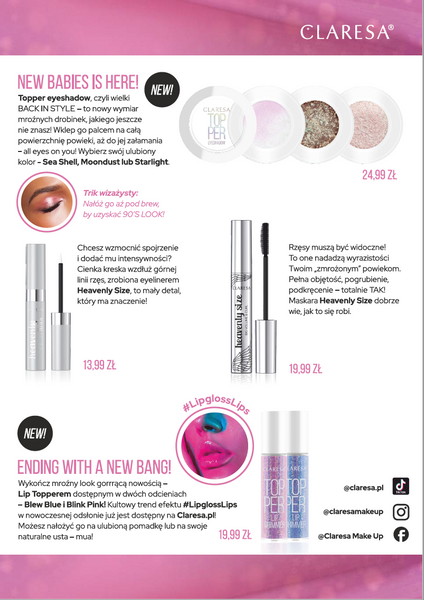 Claresa Błyszczyk Topper Lip Shimmer zdjęcie 9