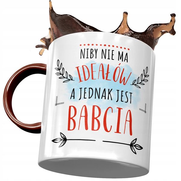 Kubek Bordowy Dla Babci Babuni Na Dzień Babci Z Nadrukiem Ze Zdjęciem zdjęcie 1