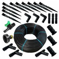 WĄŻ KROPLUJĄCY nawadnianie kropelkowe ogrodu 25metrów LINIA KROPLUJĄCA 24el