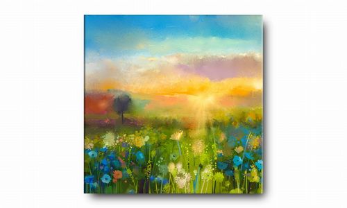 OBRAZ NA PŁÓTNIE 058 Łąka 40x40cm na Arena.pl