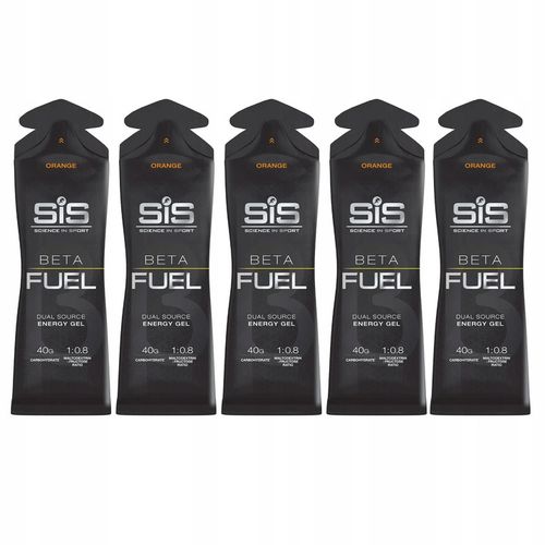SIS ŻEL ENERGETYCZNY 10x60ml BETA FUEL ENERGY | Orange/Pomarańczowy na Arena.pl