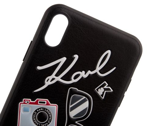 KARL LAGERFELD HARDCASE - iPhone XS Max - BLACK PINS na Arena.pl
