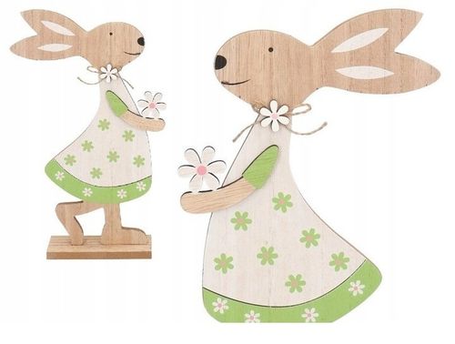 ZAJĄC ZAJĄCZEK WIELKANOCNY DREWNIANY DUŻY FIGURKA na Arena.pl