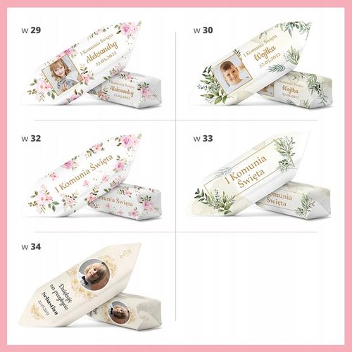 KRÓWKI NA ŚLUB CHRZEST KOMUNIĘ 1 KG Personalizowane krówki prezentowe na Arena.pl