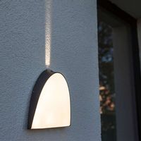 Elewacyjna LAMPA ścienna APOLLO 5188801118 Lutec metalowa OPRAWA kinkiet LED 14W 3000K półokrągły IP54 szary