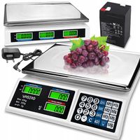 BEZPRZEWODOWA WAGA ELEKTRYCZNA SKLEPOWA GASTRONOMICZNA LCD 40KG AKUMULATOR