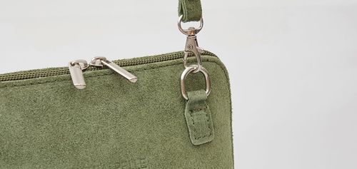 VERA PELLE torebka damska zamszowa listonoszka z paskiem V452 j.niebieska na Arena.pl