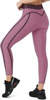 Legginsy Damskie Sportowe Wysoki Stan Różowe S Kryjące do Jogi Fitness