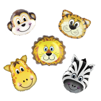 BALONY FOLIOWE ZWIERZĘTA ZOO 5szt 26x35cm