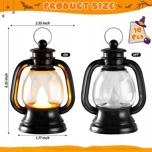 12 szt Mini Latarni w Stylu Vintage, Olejowa, Wisząca Latarnia Naftowa,LED na Arena.pl