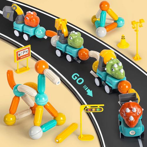 DLA DZIECI  KLOCKI  MAGNETYCZNE DINOZAURY na Arena.pl