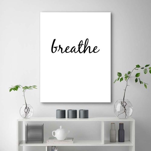 OBRAZ NA PŁÓTNIE Napis Breathe 70x100 na Arena.pl