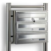 14413 Skrzynka pocztowa wrzutnia lokatorska lokatorka stalowa metalic